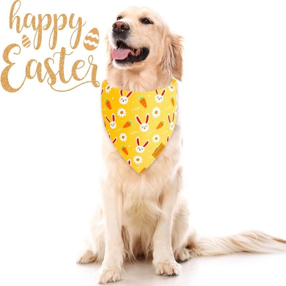 Easter Dog Bandanas 2 Pack - Pet Scarf for Boy and Girl, Spring Pet Acce… - Picture 3 of 7